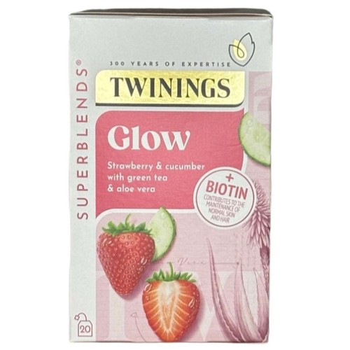 Twinings Superblends Glow with Strawberry, Cucumber & Green Tea 20 per pack