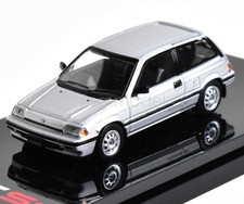 HobbyJapan 1:64 1984 Silver CIVIC Si E-AT Hatchback Diecast Display Car Model