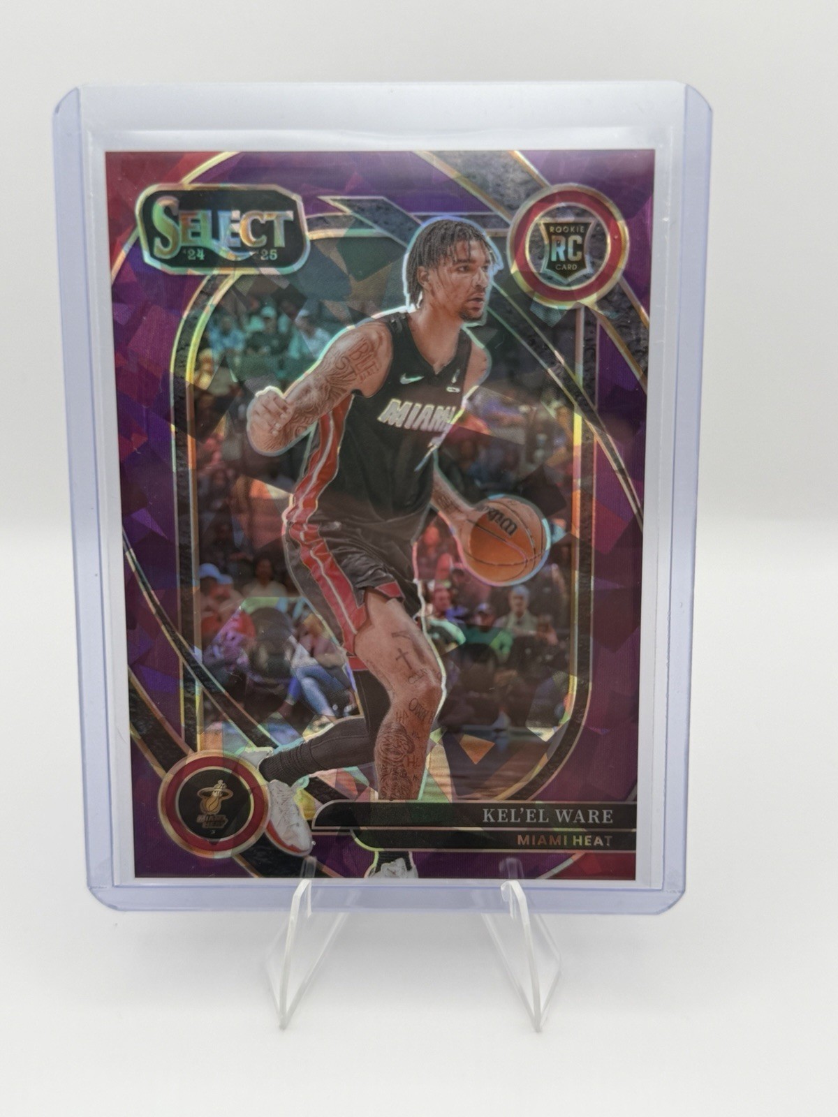 2024-25 Panini Select Kel'El Ware #273 COURTSIDE RC Purple Ice Prizm Heat /99 SP