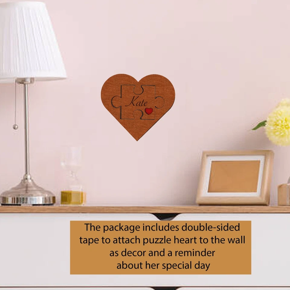 Personalized Will You Marry Me Proposal Puzzle Piece Sign Engraved Name - Image 4 of 4