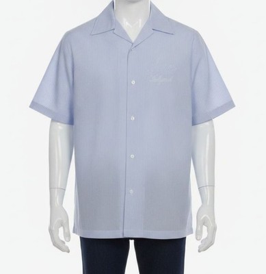 Amiri Men's Blue Starburst Stripe Camp Shirt Size L