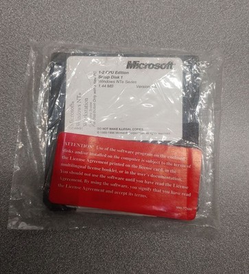 Microsoft Windows NT Workstation 4.0 1-2 CPU Edition Floppy Disks SEALED NEW