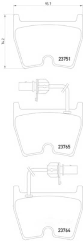 OEM - OE Formulated Friction Material fits 2003-2009 Audi R8 RS4 RS6  HELLA