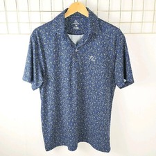 Rhoback Mens Polo Shirt Medium Jazz Print Performance Golf Pickleball