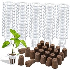 200 Pcs Grow Sponges Pods Kit, Includes 100 Grow Sponges, 100 Root Plant 0.21 per gallon