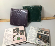 Creative Memories Lot 2 7x7 Albums 4 Page Protectors 1 Natural and 1 Black Pages