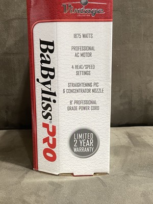 BABYLISS PRO VINTAGE COLLECTION RED RETRO STYLE HAIR / BLOW DRYER