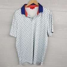 Redvanly Performance Polo Blue Short Sleeve Shirt Size Large