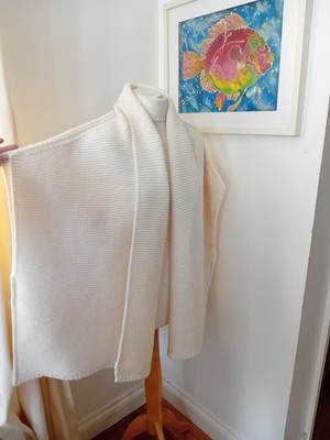 Woolovers ärmellose Strickjacke creme reine Schurwolle XL (One Size) NEU