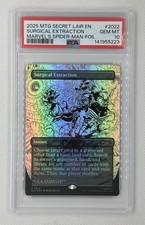 2025 MTG SECRET LAIR EN SURGICAL EXTRACTION MARVEL’S SPIDER-MAN-FOIL 2022 PSA 10