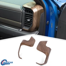 Wood Grain Dashboard Side AC Air Outlet Vent Cover Trim For Chevy Silverado 22+
