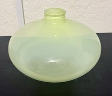 Crate & Barrel Opalin Glass Vase Green Yellow...
