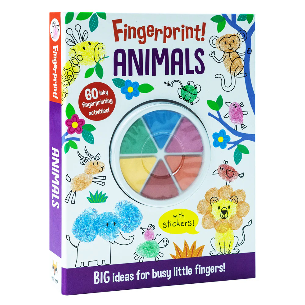 Fingerprint Animals, Big Ideas For Busy Little Fingers Book | Fox Eye NEW