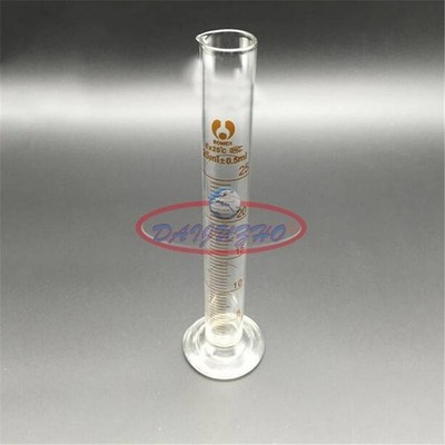 2pcs 25mL Graduated Measuring Glass Cylinder Borosilicate Glass (Lab Glassware) 