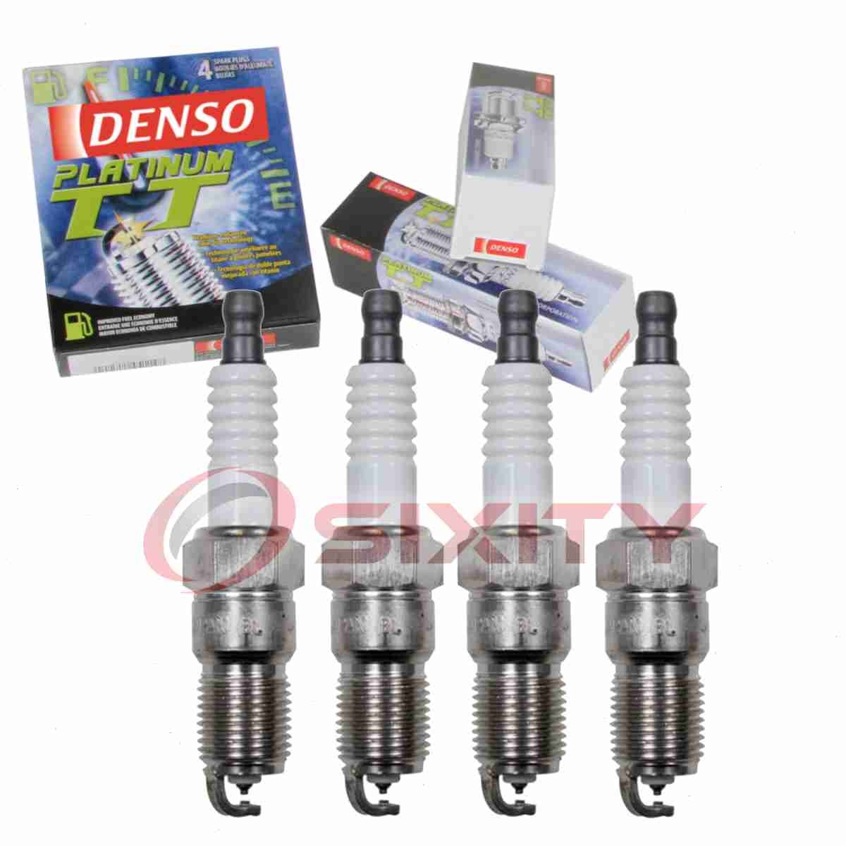 4 pc Denso Platinum TT Spark Plugs for 1974-1980 Ford Pinto 2.3L L4 Ignition qy