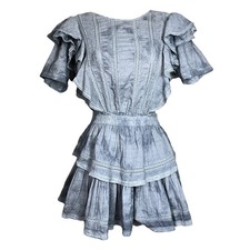 LoveShackFancy Tiered Mini Ruffle Tie-Dye Dress – Size M $298