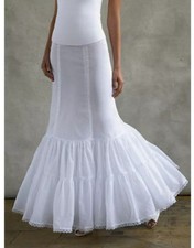 David's Bridal White Mermaid Fit  Flare Prom Wedding Slip Size 12 Read NWT
