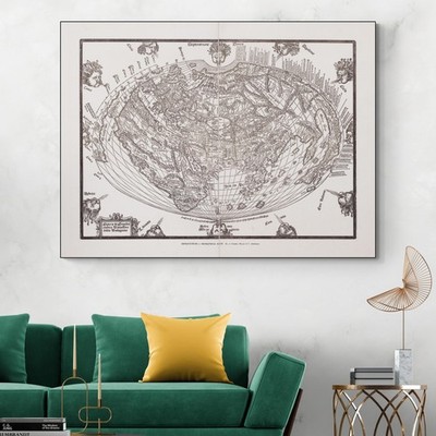 1540 World Map by Giovanni Andrea Vavassore   Mythical Geography & Ocean Print