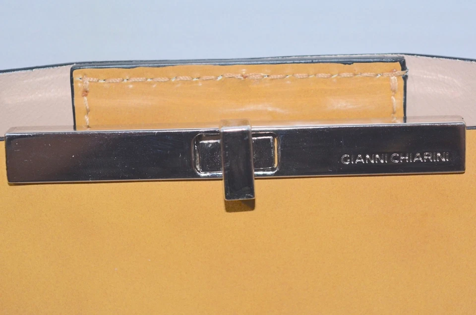Gianni Chiarini 斜挎包芥末黄色挎包钱包意大利制造 — 第 3/4 张图片