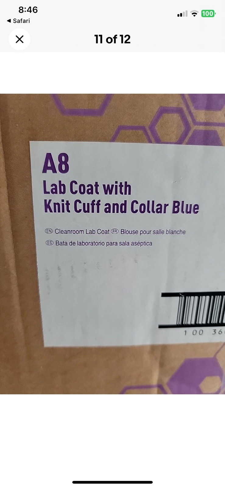 Kimtech Lab Coats A8 Certified Knit Cuffs 10034 Case of 25 Blue 2XL