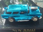 VINTAGE RARE 1955 Chevy Nomad Blue Chrome  HO⚡Slot Car  440-X2  CHASSIS...Wowsa! — photo 3