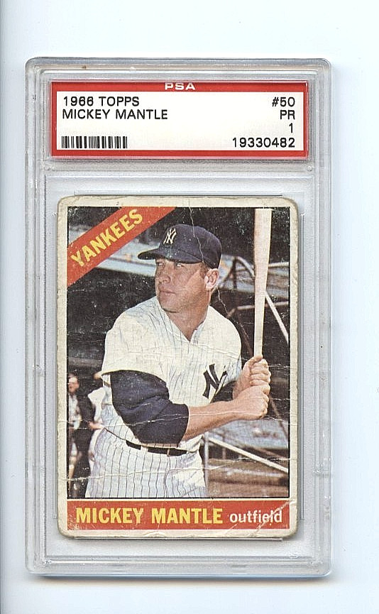 1966 Topps Mickey Mantle New York Yankees #50 ⭐️💥🎯 PSA Graded 1