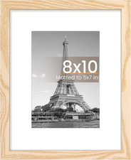 Upsimples 8X10 Picture Frame, Display Pictures 5X7 with Mat or 8X10 without Mat,