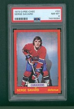 1973 O-Pee-Chee Hockey Card - #24 Serge Savard, PSA 8 NM/MT