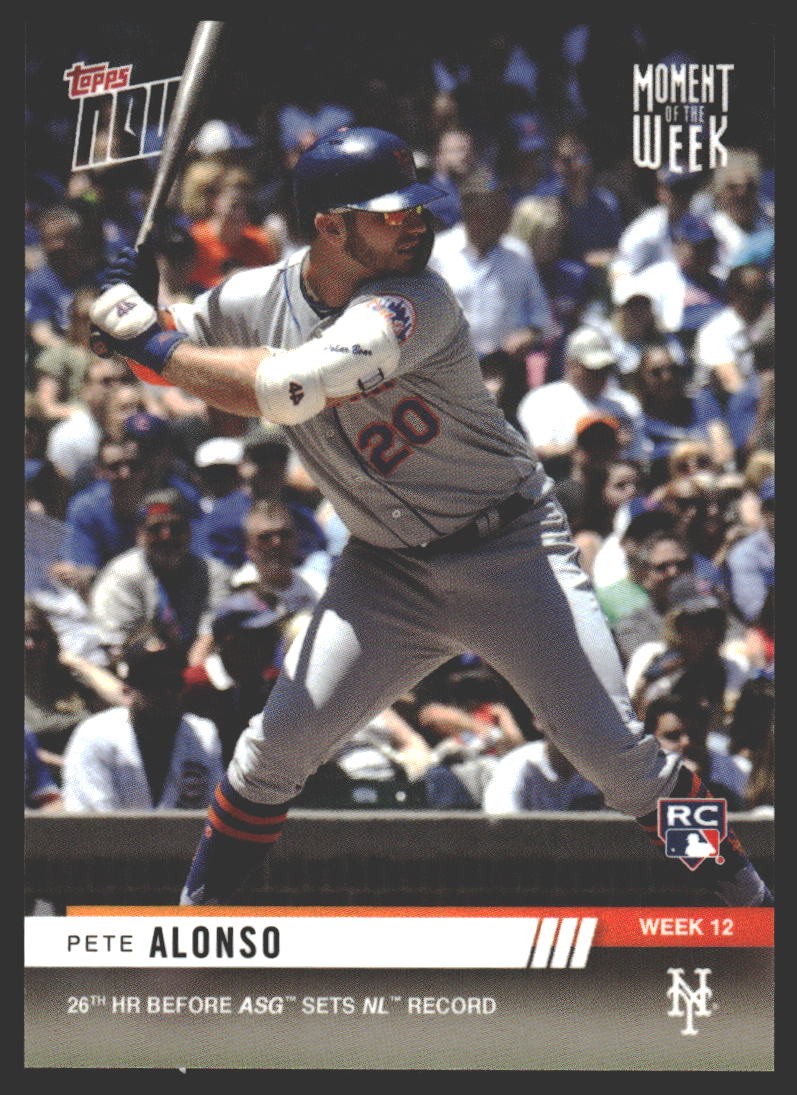 Pete Alonso #MOW-12 2019 Topps Now Moment of the Week Mets RC