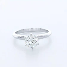 Solitaire Engagement Ring Classic 18K Gold 1.38 CT Round Lab-Grown Diamond G SI1