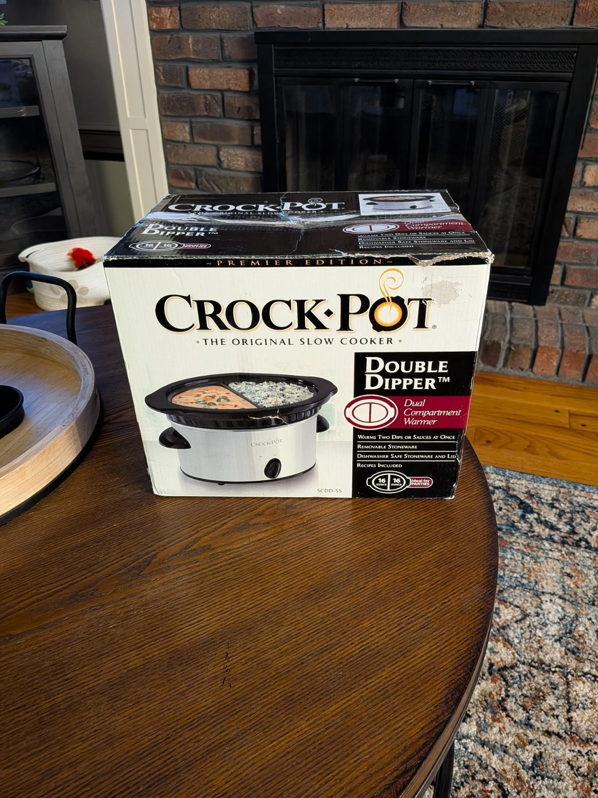 Crock Pot Double Dipper Slow Cooker: SCDD-SS, Dual Warmer, Stainless Steel 🆕