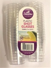 28 ml Reusable Plastic Shot Glasses Clear Party Bar Cups Bulk Shot Glass Set