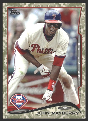 John Mayberry Jr. #74 2014 Topps Camo Philadelphia Phillies SN/99