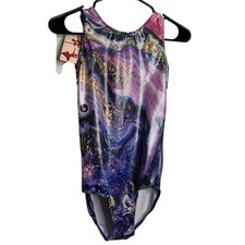 Girls Size 14 Gymnastics Leotard Galaxy NWT