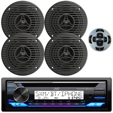JVC KD-T92MBS 1-DIN Marine CD Receiver W/Wired Remote, 4x 3.5" 75W Max Speakers
