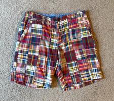 VTG Ralph Lauren Men's Patchwork Madras Plaid Shorts - Size 33