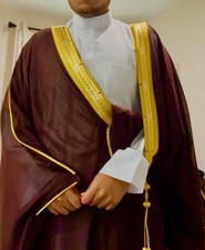 men bisht Islamic Arab Dress Sheikh Imam Bisht Abaya Eid Robe premium quality