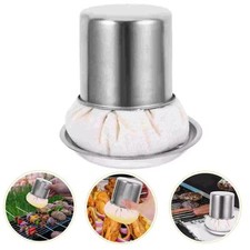 Stainless Steel Pancake Grease Brush Crepe Oil Spreader BBQ Spread Sponge Cloth