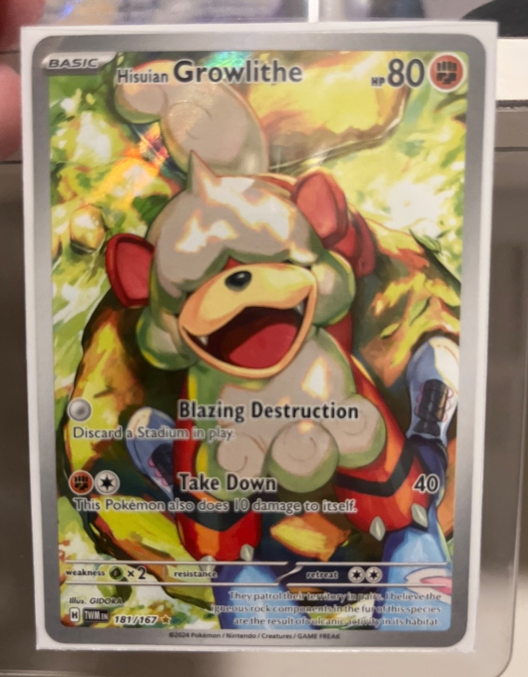 Hisuian Growlithe 181/167 Sv06: Twilight Masquerade Holo