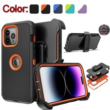 For iPhone 14/14 Pro/14 Plus/14 Pro Max Case Shockproof Heavy Duty Case  Clip