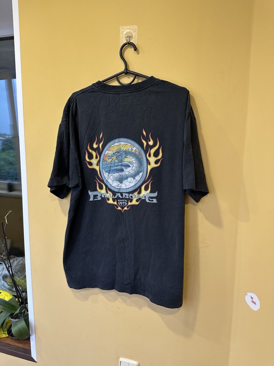 Vintage Billabong Shirt Surf Flame Dragon Tee T Shirt Size М Men