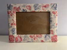 Vintage LAURA ASHLEY Vintage 1989 Confetti Rose Sweetpea Print Photo Frame Rare