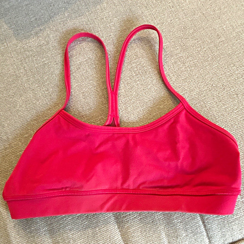 lululemon athletica Pink Racerback Wireless Sports Bra S Stretch Mesh