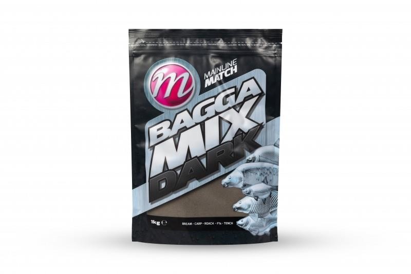 Mainline Match Bagga Mix Dark Groundbait 1kg / Coarse Fishing Bait