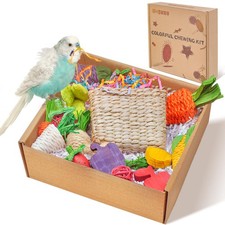 Colorful Bird Foraging Parrot Shredding Toys Box - Safe Fruit Vegetable Bir...