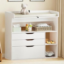 Linor Baby Changing Table Dresser with 3 Drawers and 3 Storage Shelves
