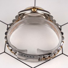 Rolex Datejust 36mm Yellow Gold Fluted Black Diamond Dial Jubilee Watch 9