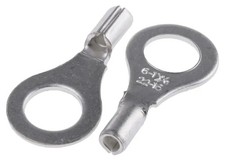 RS PRO Uninsulated Crimp Ring Terminal, M6 Stud Size, 0.5mm² to 1.5mm² Wire Size