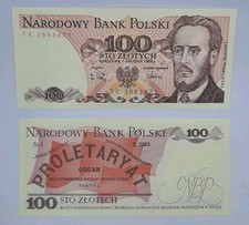 1988 - Narodowy Bank Polski, Poland - 100 (Sto) Polish Zlotych PLN Banknote UNC