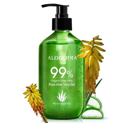 Aloe Vera Gel 99% Pure Organic Made within 12 Hours of Harvest 10.6oz Pump
